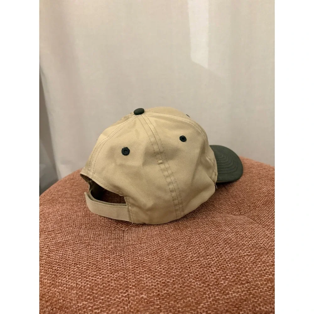 Vintage Otto Kingwood CC Golf Hat Tan Green Two Tone Adjustable Cap